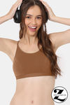 Zivame Double Layered Non Wired Full Coverage Bralette - Argan Oil — thumbnail 1